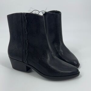 LUCKY BRAND Women’s Black Textured Ankle Boots Size 6.5 NWT